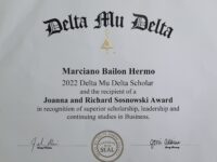 Honoring Marc Hermo IV for International Academic Recognition